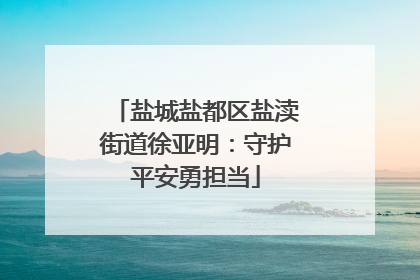 盐城盐都区盐渎街道徐亚明：守护平安勇担当